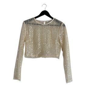 Jason Wu Cream Sequin Blouse